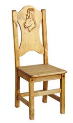 Chaise Sculptée TêtedeBouquetin/Edelweiss